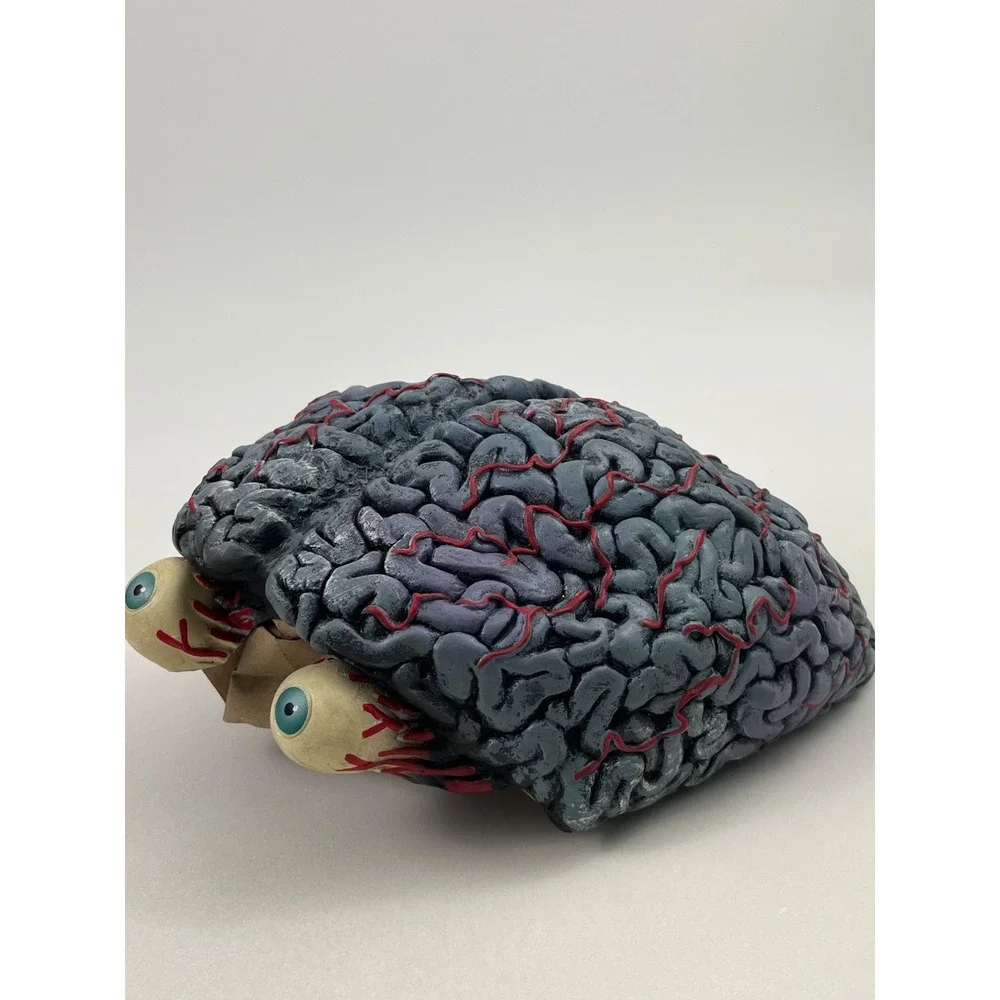 Vintage 2000 Disguise Inc. Brain Eyes Halloween Hat Cap Costume Rubber Mask